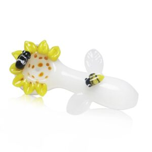 Sunflower Glass Spoon Pipe