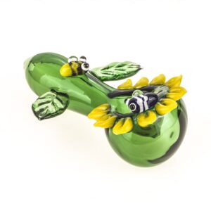 Sunflower Glass Spoon Pipe