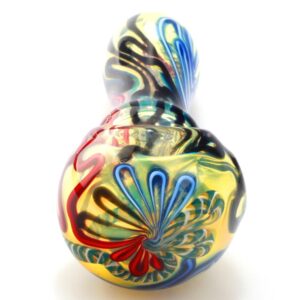 Swirl Glass Pipe with Mini Maria Rings