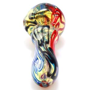 Swirl Glass Pipe with Mini Maria Rings