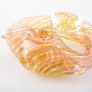 Twisted Stripe Round Glass Hand Pipe