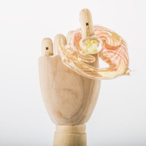 Twisted Stripe Round Glass Hand Pipe