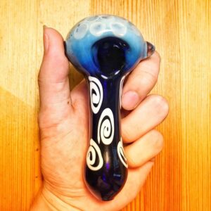 Two Tone Glass Pipe w/ Mini Spiral Pattern