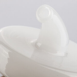 White Disc Glass Carb Cap