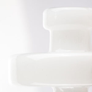 White Disc Glass Carb Cap