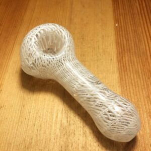 White Wrap and Raked Glass Pipe