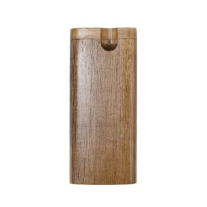 Natural Wooden Dugout W/ Cigarette Shape One Hitter Pipe
