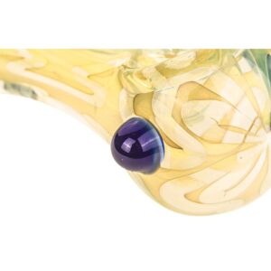Yellow Fumed Glass Spoon Pipe