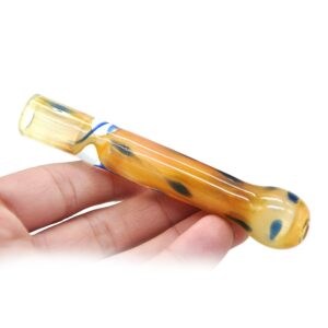 Yellow Glass One Hitter Pipe