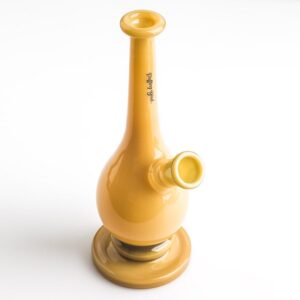 8" Yellow Glossy Glass Beaker Bong