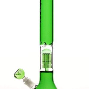 18" volcano 6 arms colored glass bong