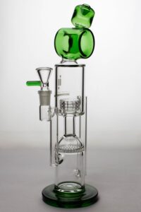 12" infyniti glass honey comb and shower head diffuser recycled bong