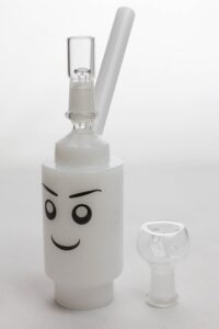 7" Lego head  2-in-1 glass water bubbler