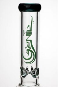 b087e7b2-7657-4d44-9ff7-cd1bdeb3854c 18" genie 12 arms beaker colored bottom water bong