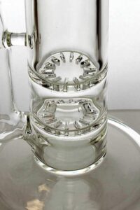 b576a8d6-a580-42ac-af40-ca6bdc82c0bb 15" double flat diffuser heavy glass water bong