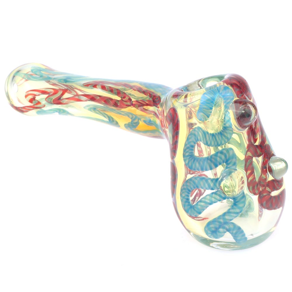 bb-16cm-045_1_Color_changing_pipe_glass_pipe_spoon_pipe_weed_bowl_bong_Fumed_Glass_Hammer_Bubbler_Milli_Scheme2 4.3" Fumed Glass Milli Hammer Bubbler
