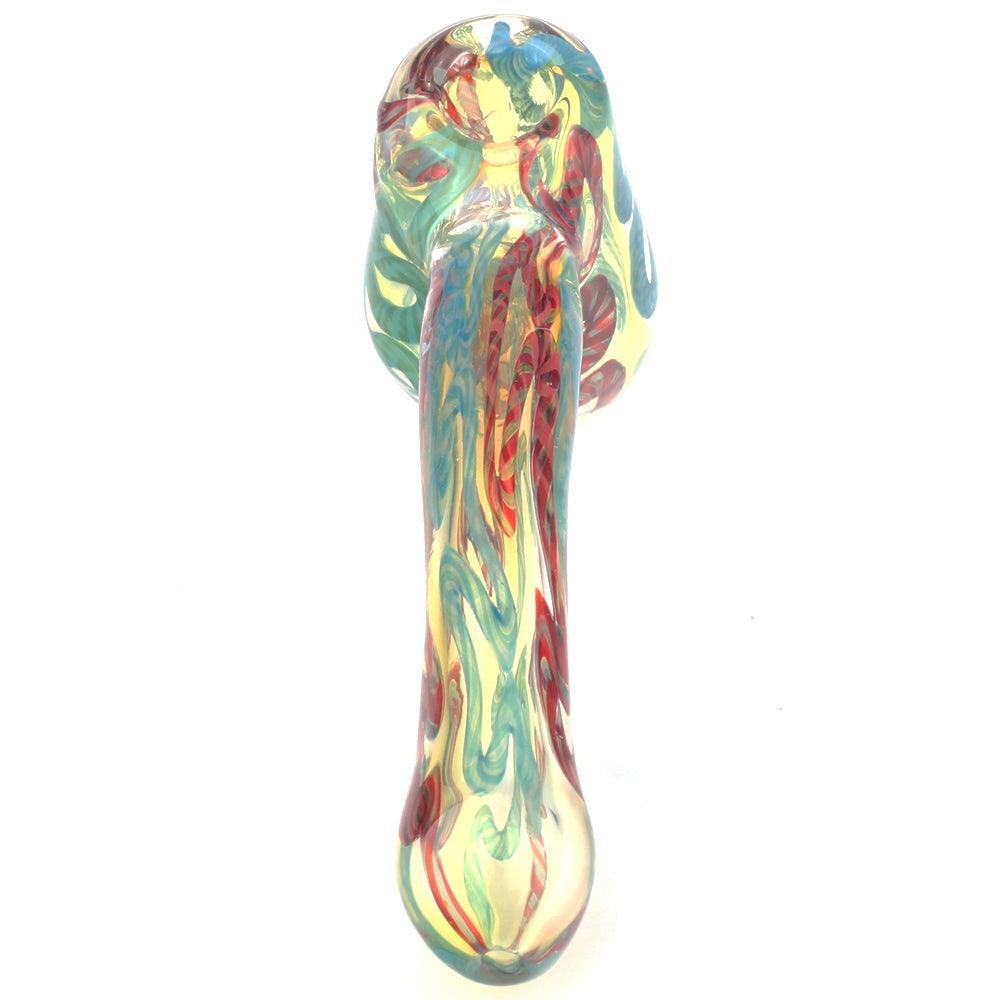bb-16cm-045_1_Color_changing_pipe_glass_pipe_spoon_pipe_weed_bowl_bong_Fumed_Glass_Hammer_Bubbler_Milli_Scheme4 4.3" Fumed Glass Milli Hammer Bubbler