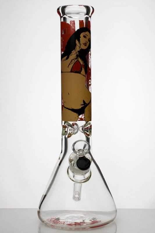 bb610a9f-4fb0-466f-b147-c49f8daf0d8d 14" sexy girl cartoon heavy glass beaker water bong