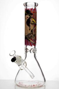 bd48d4f0-c071-4c49-89da-408bdf0a8039 14" sexy girl cartoon heavy glass beaker water bong