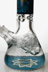 bf3f19c9-1751-40c5-9f54-165da6fd05d3 14" Geometric Design Heavy Glass Beaker Water Bong