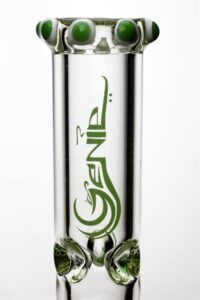 bf82b9bb-b74d-489d-86e1-1e90e3831a46 14.5" genie color dot curved tube beaker water bong