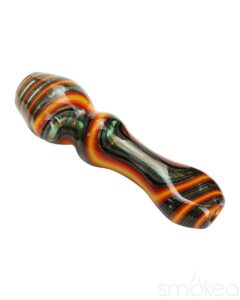Blazing Blue Glass Line Honeycomb Screen Chillum