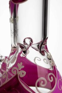 c3de9946-3bc8-4834-9c98-3620fb7562c3 13" Luminous heavy glass flower artwork beaker bong