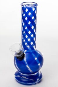 6" hollow base glass water bong