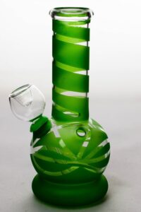 6" glass water bong