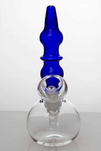 7" 2-in-1 Blue glass water bubbler