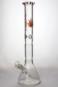 ca3815dd-fe90-48ef-9438-8481d3381d47 18" genie color dot curved tube beaker water bong