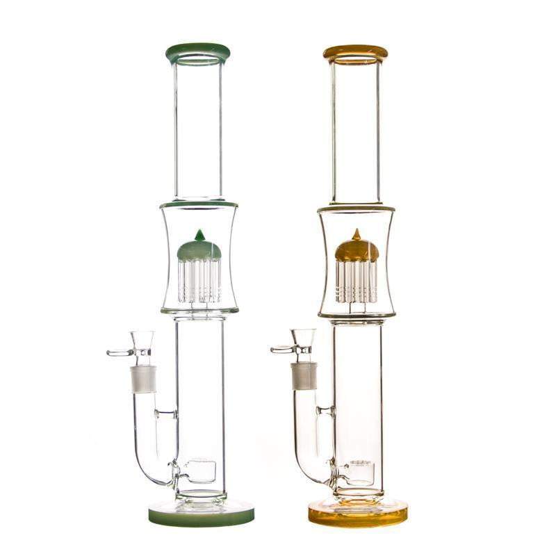 ccg-18-inch-glass-bongs-glass-water-pipe-with-flower-of-life-perc-and-arm-tree-perc-188mm-joint-water-pipes 16 inch Bong with Flower of Life perc to Arm tree perc 18.8mm
