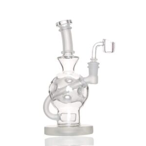 8 inch Ballsphere glass bong with Flower of Life Perc 14.5mm Joint