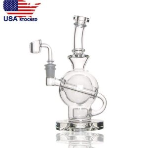 ccg-9-inch-ball-glass-rig-with-flower-of-life-perc-145mm-joint-water-pipes-10 YGL 8 inch FOL Ball Rig F14.5mm