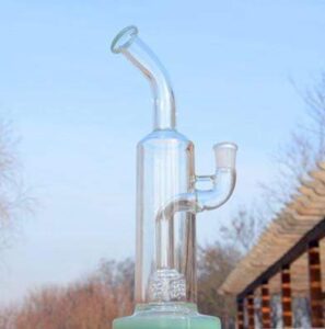 ccg-flower-glass-bongs-glass-oil-rigs-water-pipes-seed-of-life-perc-188mm-joint-water-pipes-6 13" Glass Bong with SOL Perc