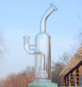 ccg-flower-glass-bongs-glass-oil-rigs-water-pipes-seed-of-life-perc-188mm-joint-water-pipes-7 13" Glass Bong with SOL Perc