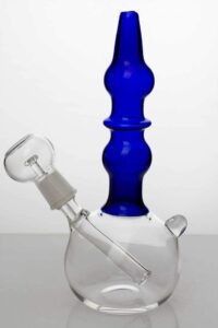 7" 2-in-1 Blue glass water bubbler