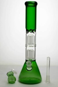d0f5f595-302b-4297-a6ef-e364d0e1ff07 15" double 6 tree arms percolator glass water bong