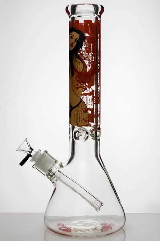 e6bc121b-0348-4ee5-ae13-d73de857c507 14" sexy girl cartoon heavy glass beaker water bong
