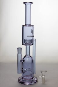13" infyniti glass inline and shower head diffuser recycled bong