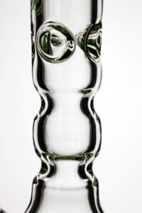 e9cb8e06-bf13-4a5b-9ba7-8cbb89ad7ae8 14.5" genie color dot curved tube beaker water bong