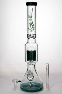 eeaa94c3-f868-44e7-afca-7c1dd3d6b68d 18" genie 12 arms beaker colored bottom water bong