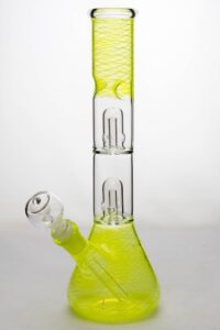 eeefb355-8e0f-401c-8e97-b572cbe5569e 12" Double Dome Patterned Beaker Bong
