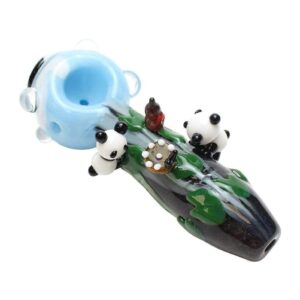Empire Glassworks Small Climbing Pandas Spoon Pipe