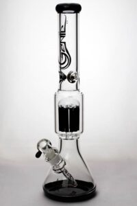 f6e4f991-1cf5-4fe2-a556-6a5cc18dd0ed 18" genie 12 arms beaker colored bottom water bong