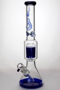 fa54c4e6-cdc9-4749-8cab-50c25015e92f 18" genie 12 arms beaker colored bottom water bong