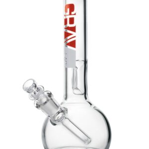 Grav Labs 8" Round Water Pipe w/ Fixed Downstem - Clear