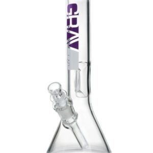Grav Labs 12" Beaker Water Pipe w/ Fixed Downstem - Black