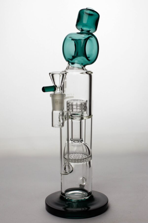 12" infyniti glass honey comb and shower head diffuser recycled bong