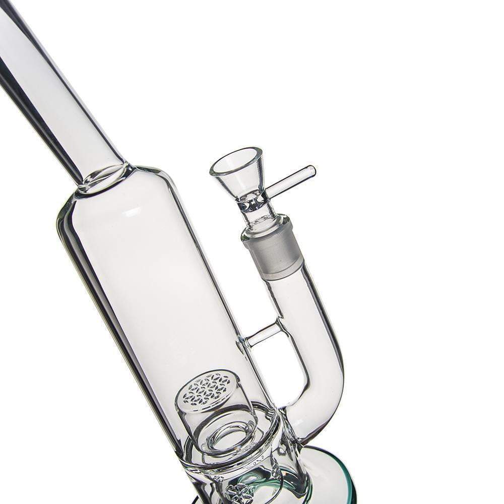 flower-beast-glass-bongs-water-pipes-with-4-seed-of-life-perc-and-1-flower-of-life-perc-188mm-joint-35cm-height-water-pipes-3 13" Bong with SOL to FOL